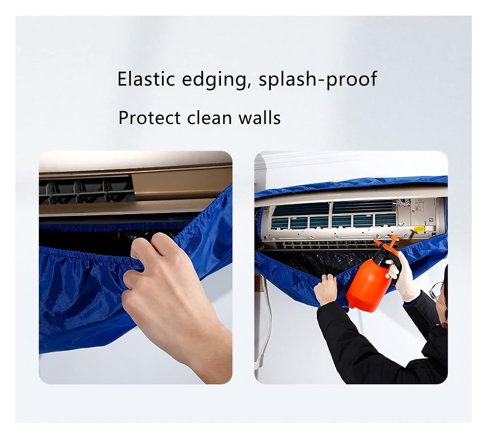 split aire acondicionado limpieza cubierta， Funda de limpieza for aire acondicionado Funda de limpieza impermeable for aire acondicionado, bolsa protectora for limpieza y lavado de polvo for aire acon