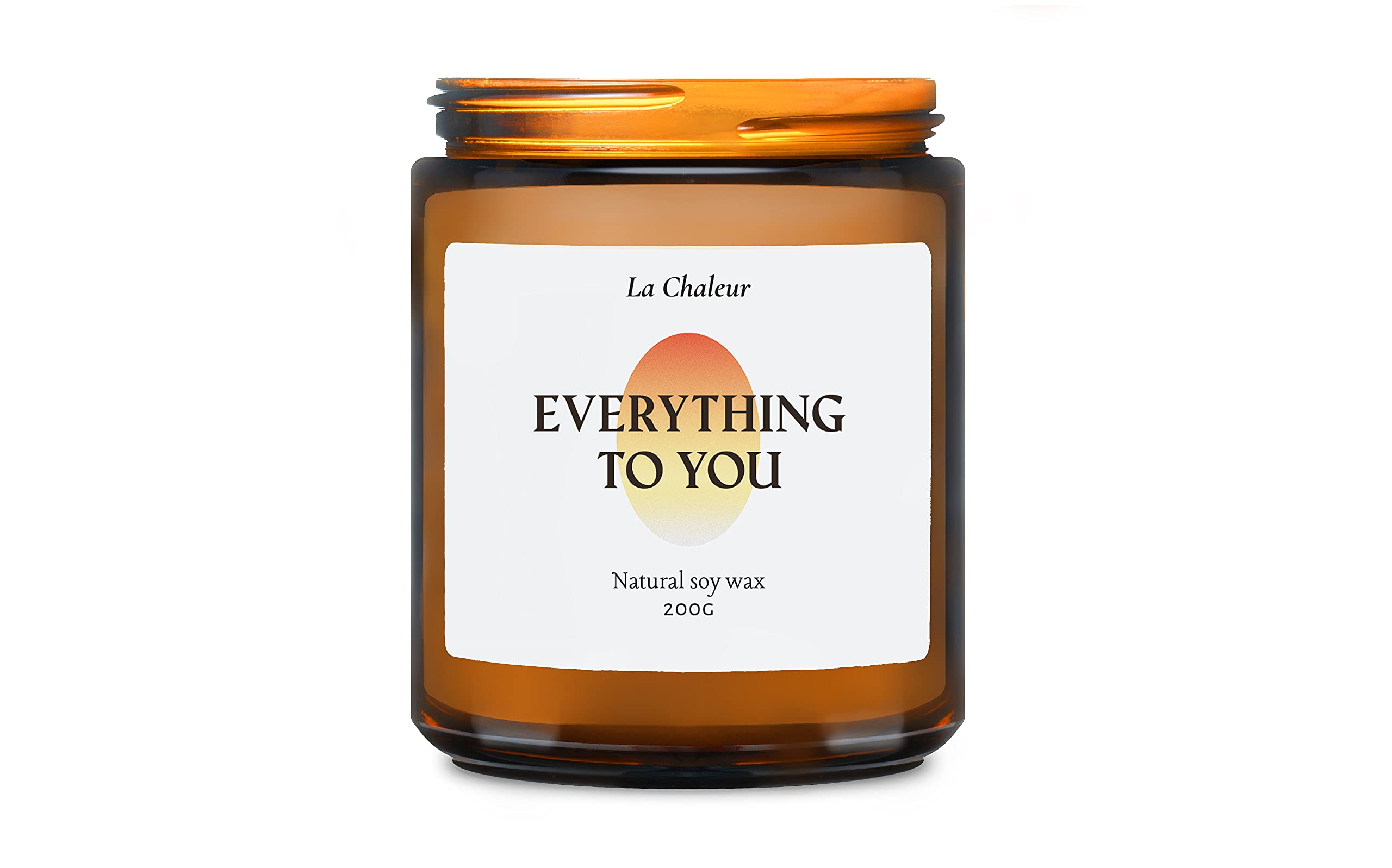 La Chaleur Luxury Scented Soy Candle, 100% Natural Soy Wax with Pure Essential Oils for Home Fragrance, Relaxing Aromatherapy Candles 7.2 OZ, Premium Gift for Women for Men (Orange Blossom)