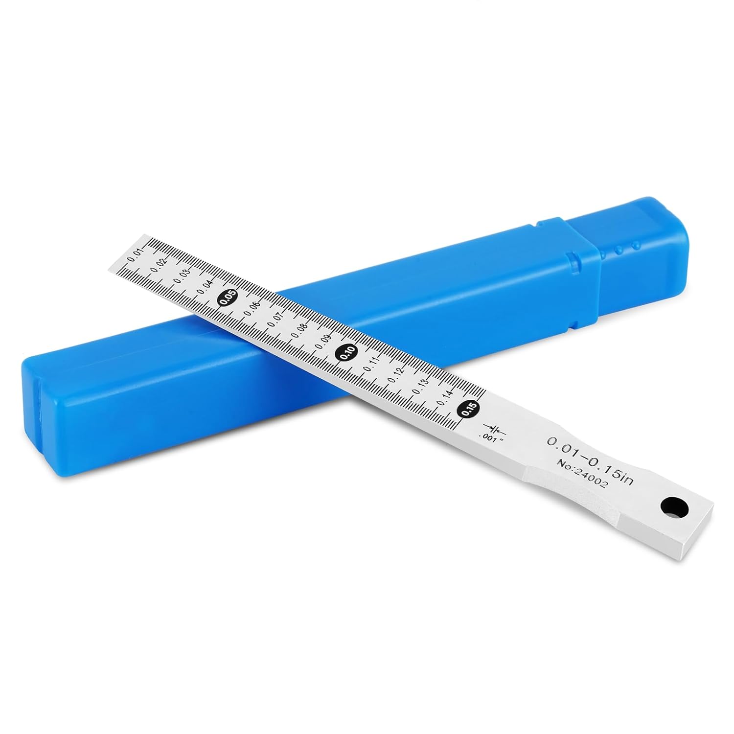 YUCHENGTECH Taper Gage Inches 0.01"- 0.15" Wedge Feeler Gauge Gap Gauge Feeler Gap Hole Measure Tool Graduation 0.001" ​Inch Unit