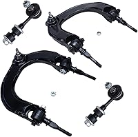 Vista 256 de Detroit Axle - 4 brazos de control de extremo delantero para Nissan Frontier Xterra 2000-2004 Brazos de control inferior y superior con rótulas