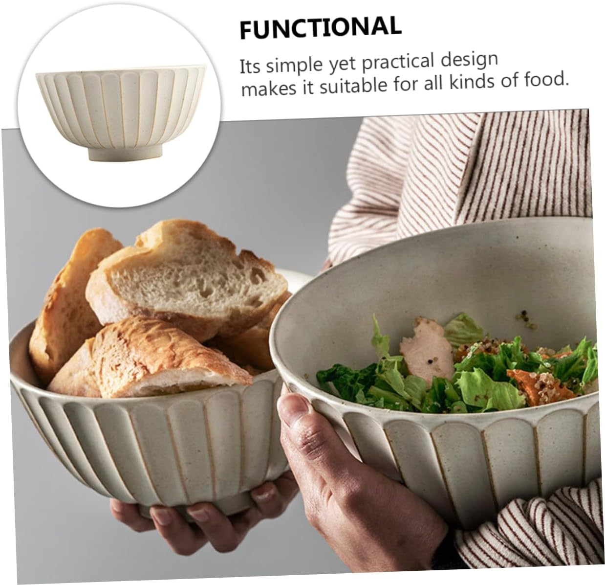 OUNONA 1pc Japanese Soup Bowl Food Grade Kitchen Serving Bowl for Ramen Salad Pasta Easy to Clean Housewarming present