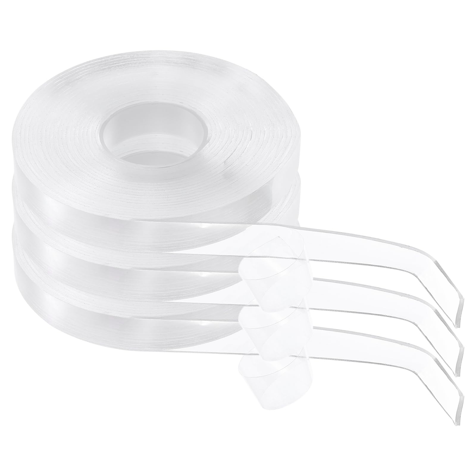 HARFINGTON 3pcs Double Sided Nano Tape 16.4FT x 0.6" x 0.08" Multipurpose Removable Clear Mounting Tape Washable Waterproof Picture Hanging Adhesive