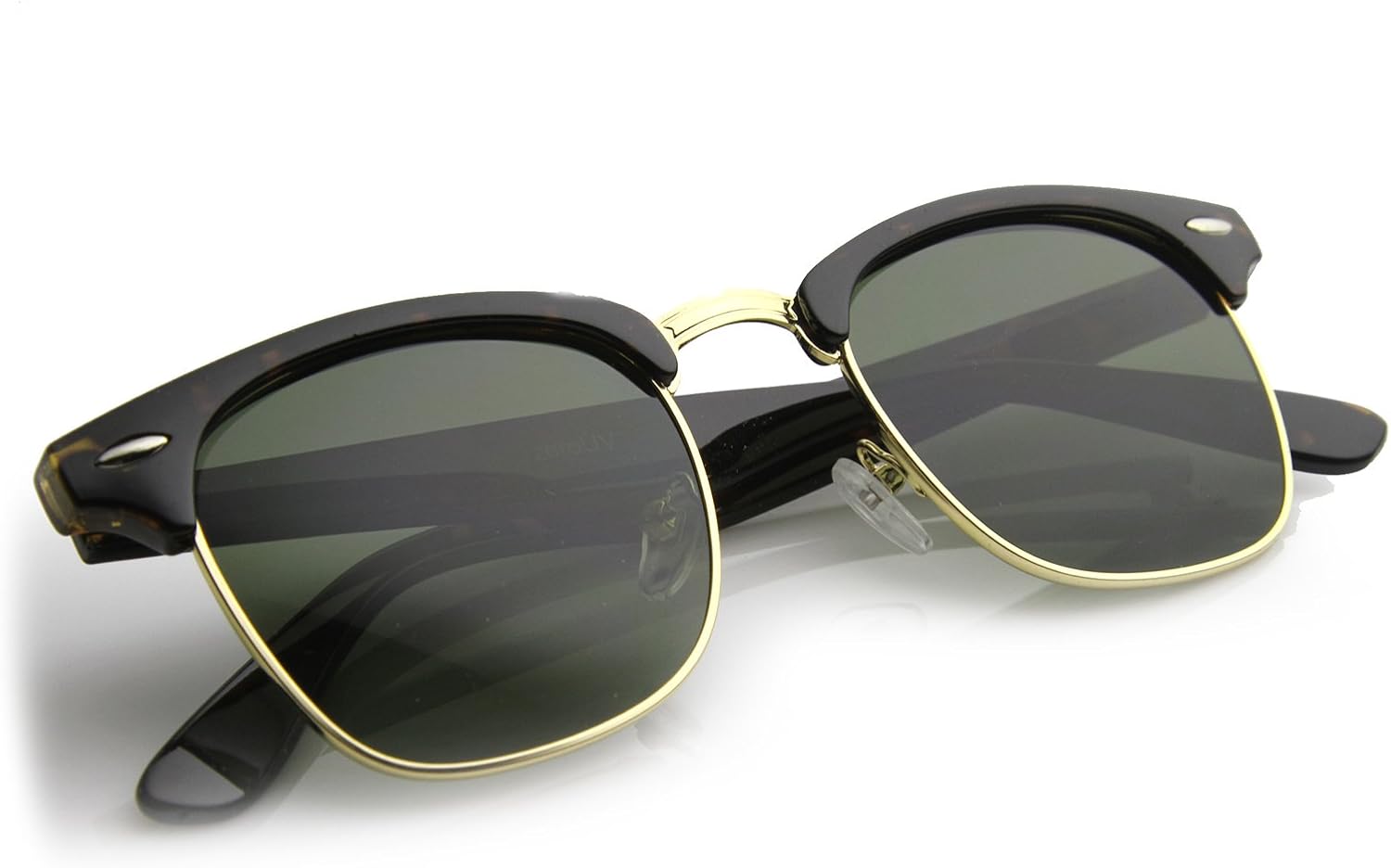 zeroUV Half Frame Semi-Rimless Horn Rimmed Sunglasses image 4