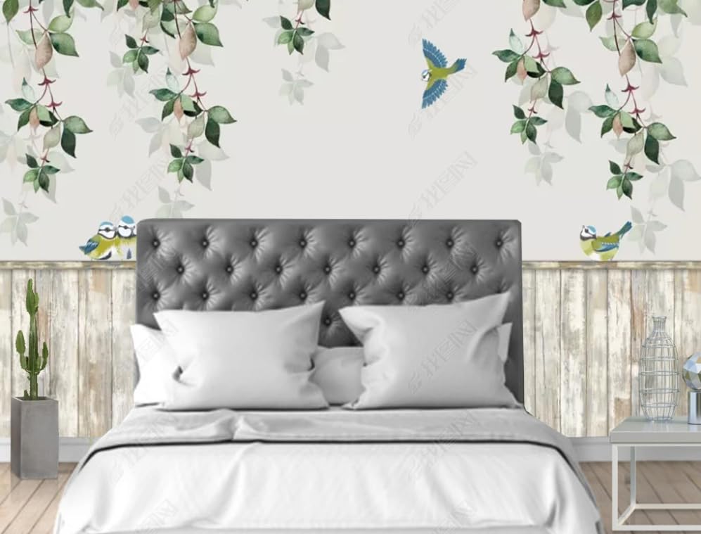 Papier peint intissé bois pour rénover facilement un mur de salon abîmé en format XXL - 3