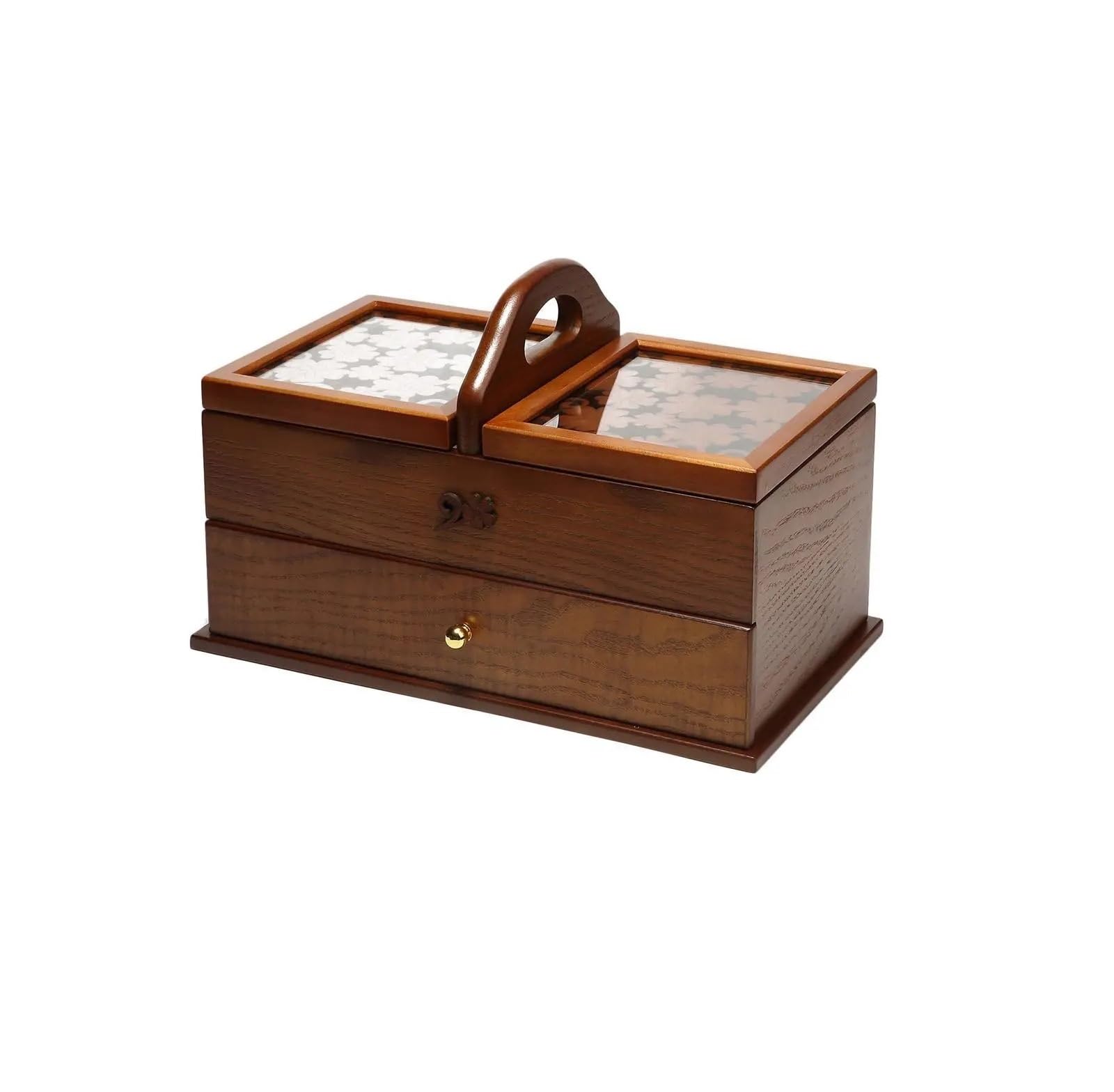 wooden sewing box Retro Sewing Box Basket For Accessories Tool Sewing Thread Set for Camping Home DIY