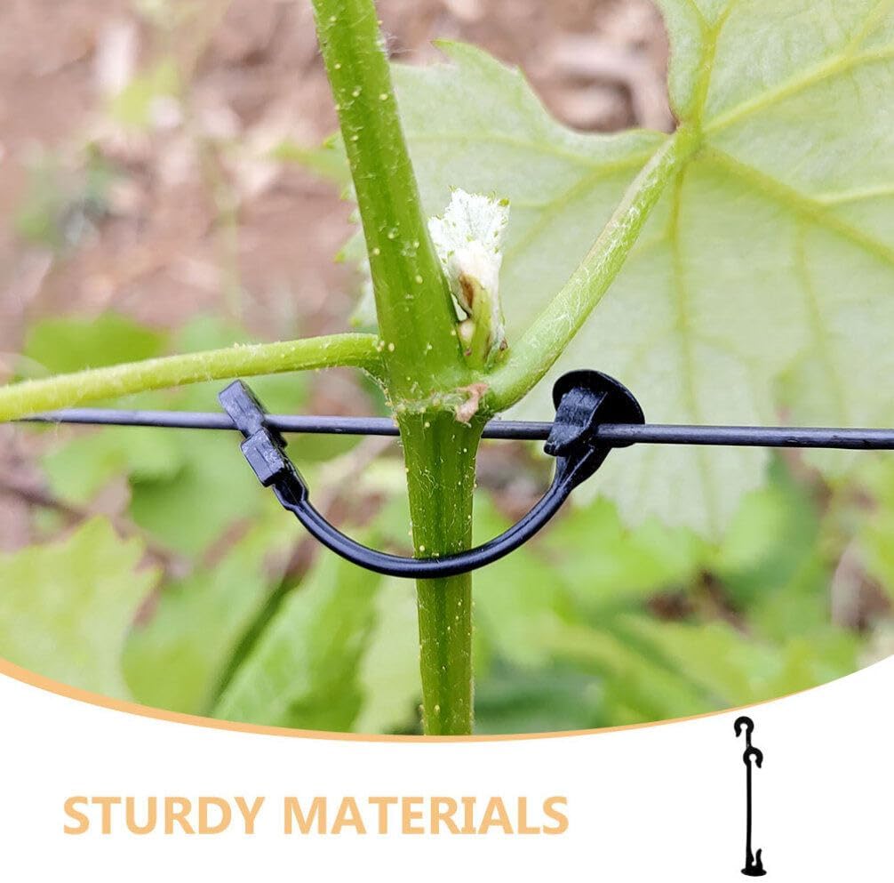 HANABASS Garden Grape Vines Clip Plant Support Clips for Climbing Vegetables Fruits Easy to Use for Grape Vines and Beans Plant Accessories
