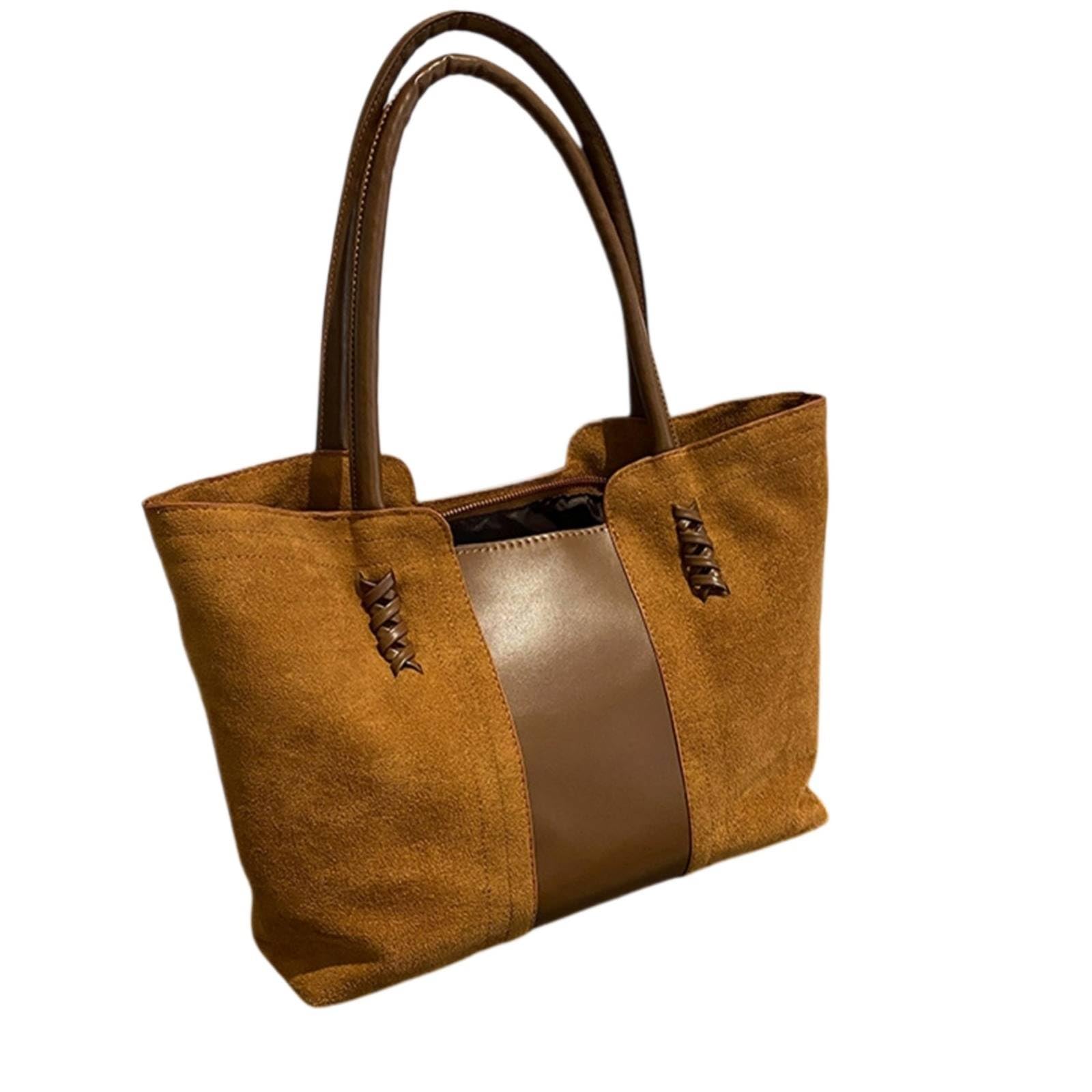 Borse da Donna Pu Bucket Bag per con Chiusura Cerniera