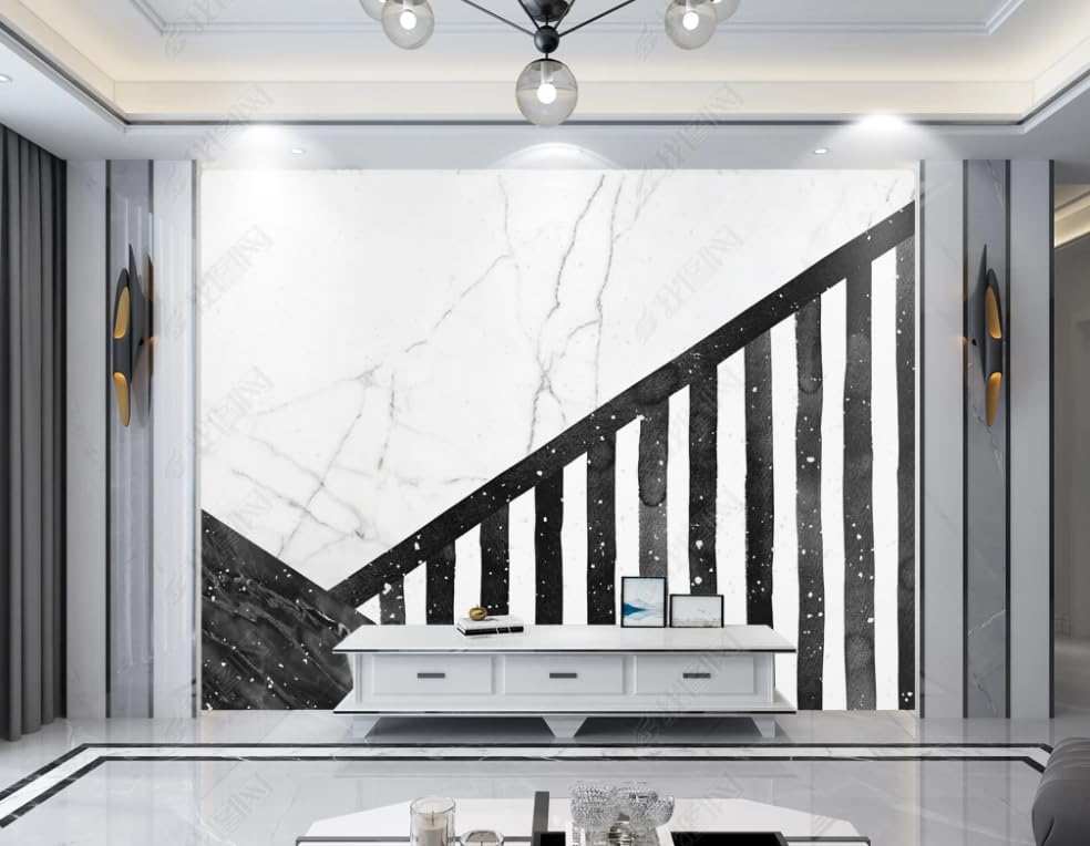 Papier peint intissé géométrie abstraite grand format décoration chic - 2