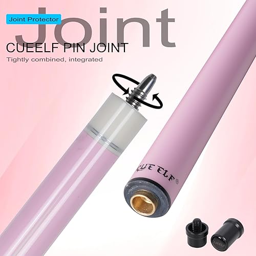 Miniatura 6 de Taco de Billar de Fibra de Carbono Tecnología de Carbono Completo 58 pulgadas Baja Deflexión Taco de Billar Rosa Taco de Billar para Mujeres y Damas