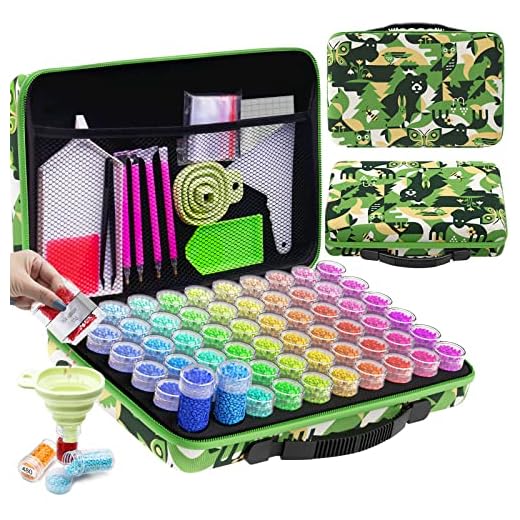 ARTDOT 5D Diamond Painting Zubehör Boxen, 60 Stück Diamond Painting Koffer für Diamond Painting Bilder Steine Samen Schmuck Strass Perlen DIY Handwerk Als Geschenk (Wälder)