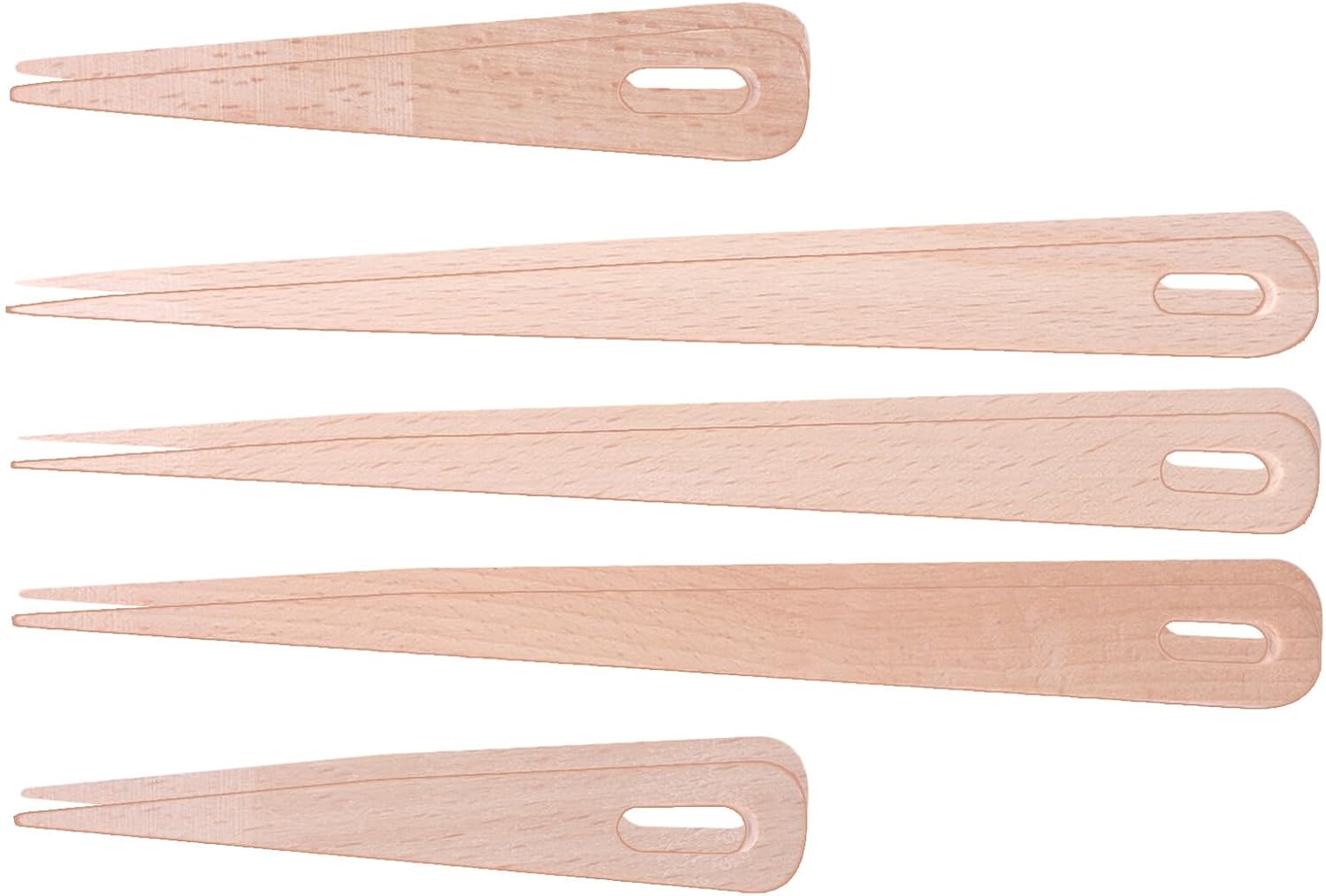 Hoement 10pcs Wooden Weaving Crochet Needles Large Eye Yarn Needles DIY Handcrafted Tapestry Tools Kit for Knitting and Macrame Crafting