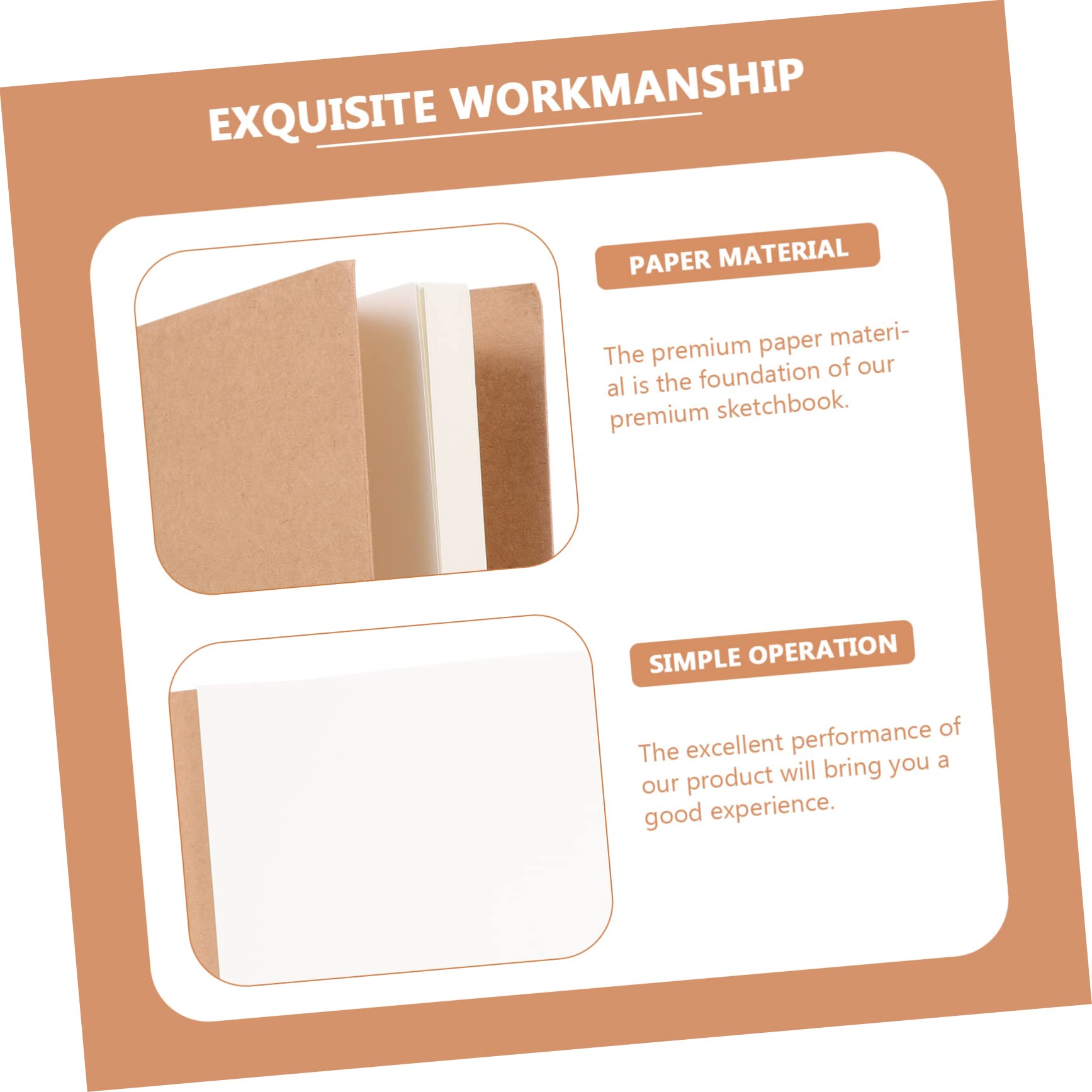 Carnet de Croquis Vierge Rétro pour Dessiner 100 Pages Papier Kraft pour Artistes et Étudiants pour Graffitis et Doodles Accessoire de Dessin