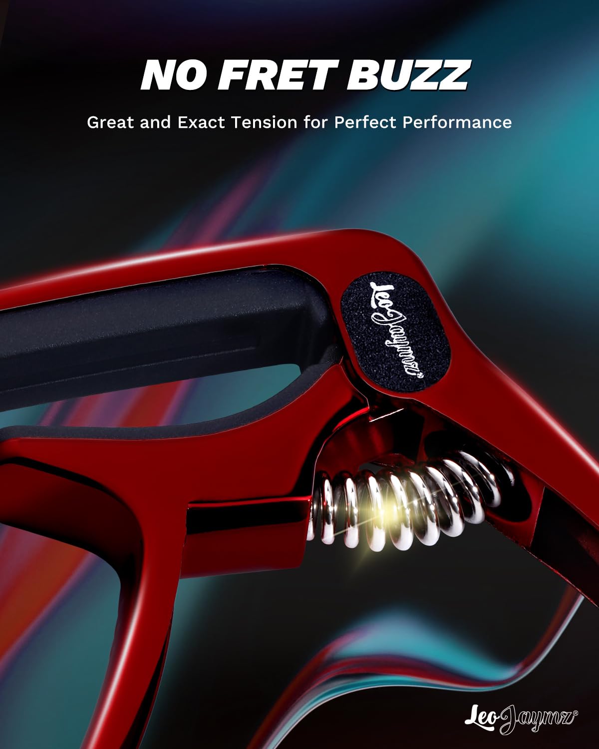 Leo Jaymz Heavy Duty Guitar Capo for Acoustic/Electric Guitars, Guitar Clip made of Zinc Alloy Metal - Image 3