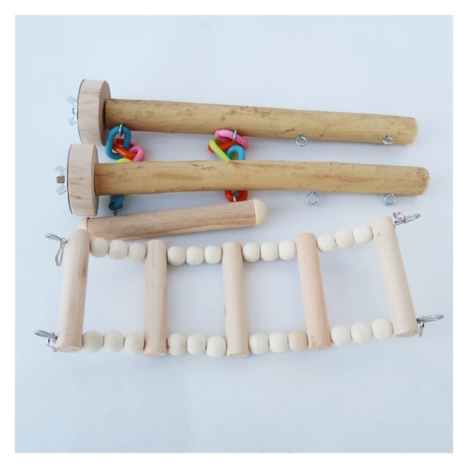 Juguete para pájaros, madera, pájaro, barca, juguete, loro, columpio, escalera de escalada Birdcage, juegos de gimnasios, parque infantil para periquitos, cockatiel, tortolitos