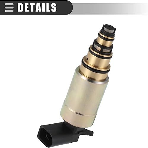 Miniatura 5 de Motoforti Electroválvula de compresor de CA, para Audi TT 2008-2010, plástico metálico, DCS17E DCW17E 1K0820803N, tono negro plateado tono dorado