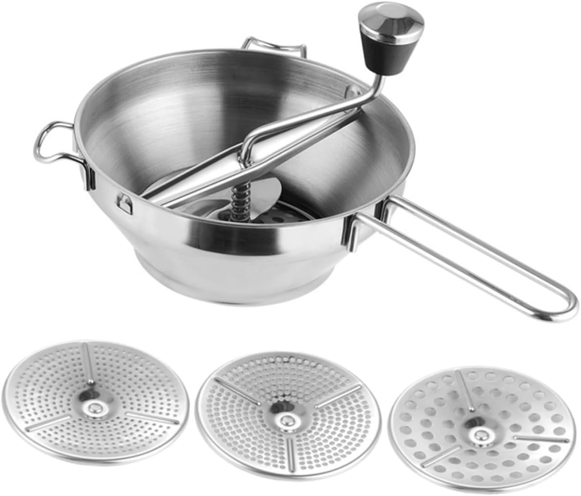 Cabilock Stainless Steel Potato Masher Potato Ricer Manual Spud Masher Fruit Pressing Tool Kitchen Tool