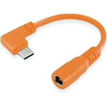 Heated Jacket Adapter Charger 12V Type C Voltage Step Up DC Plug Adapter Charger Cable for Milwaukee, M12, Metabo, Snap-on, Craftsman, AEG, Makita Orange