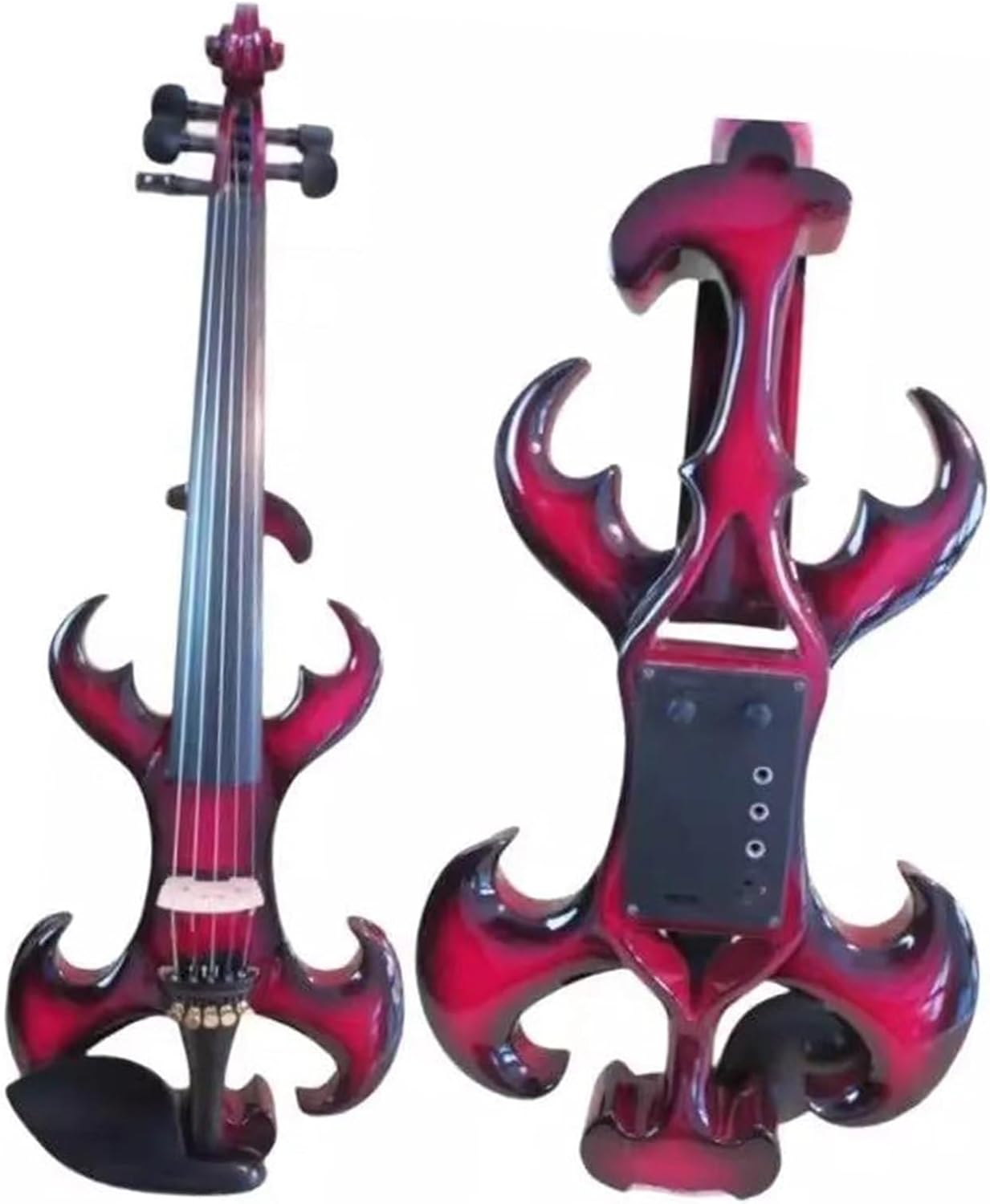 フルサイズ 4/4 ソリッドウッドバイオリンケースとイヤホンケーブル