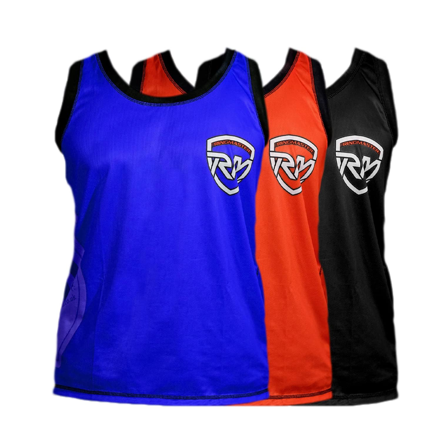 RingMaster Boxing Vest Tank Top Senior Adults MMA Fight Training Sparring Fitness Martial (Medium, Blue)