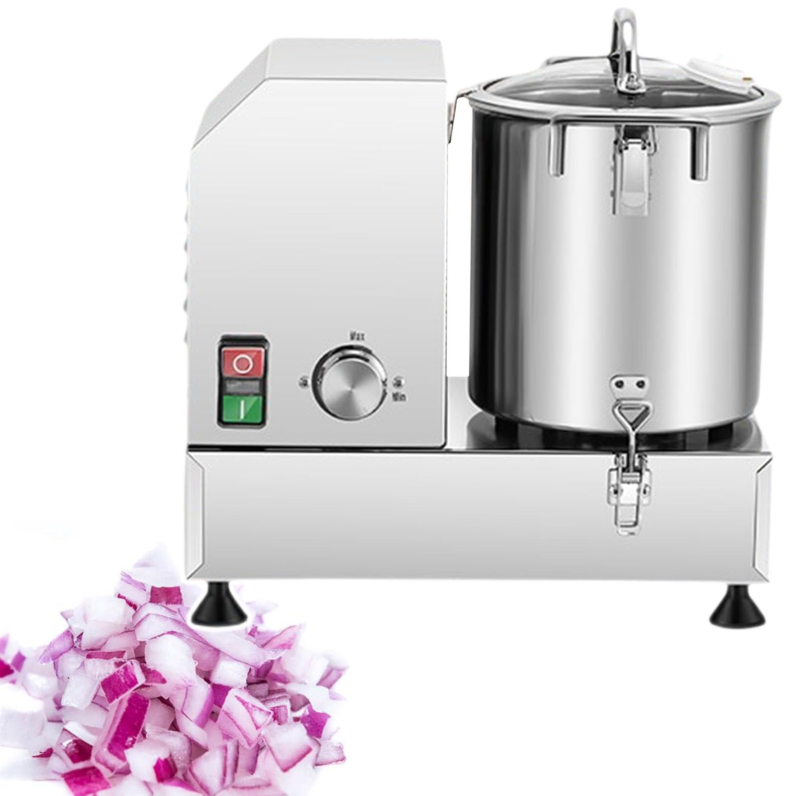 Procesador De Alimentos EléCtrico De 6 L/9 L/15 L, Picadora De Verduras Comercial, Cortadora De Repollo De Acero Inoxidable De Grado Alimenticio, Rallador De Cebolla Desmontable De 1200/1800 W,15L