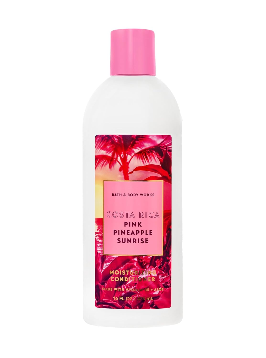 Costa Rica Pink Pineapple Sunrise Shampoo and Conditioner - Pair of 2 bottles, 16 oz ea - Cleansing, Hydrating Shampoo w/Detangling, Moisturizing Conditioner for Shower + Hair Care
