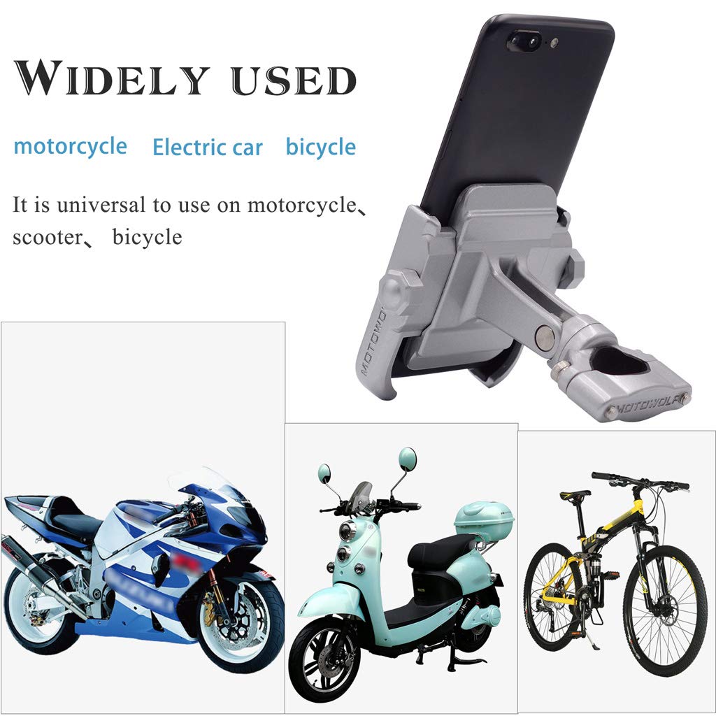 Supporto per telefono per bicicletta, manubrio regolabile per moto, per bici elettriche, mountain bike, scooter e moto da cross