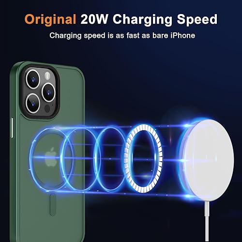 Vista 963 de MOCCA - Funda magnética resistente para iPhone 11 de 6.1 pulgadas, compatible con MagSafe, protector de pantalla de vidrio + protector de lente