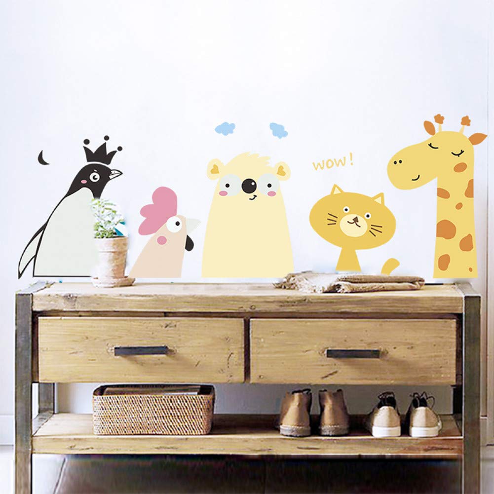 Autocollant mural girafe et chat pour créer un cocon de douceur