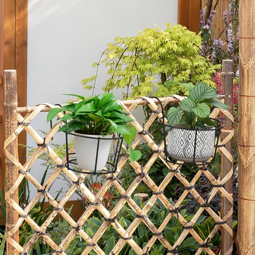 Soporte para macetas de hierro que evita caídas de plantas en ventanas 8