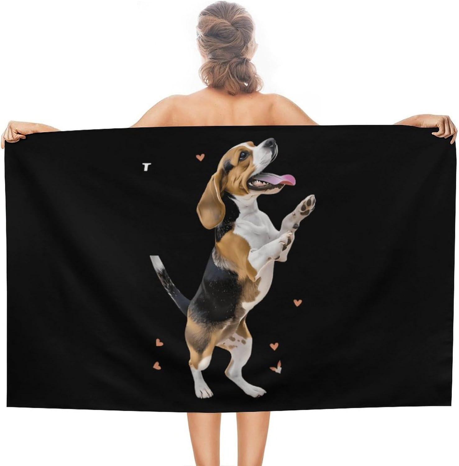 Basset Hound Dog Oversized Beach Towel Soft Absorbent Pool Bath Swim Towels for Adults Travel Vacation Gifts 130x80cm