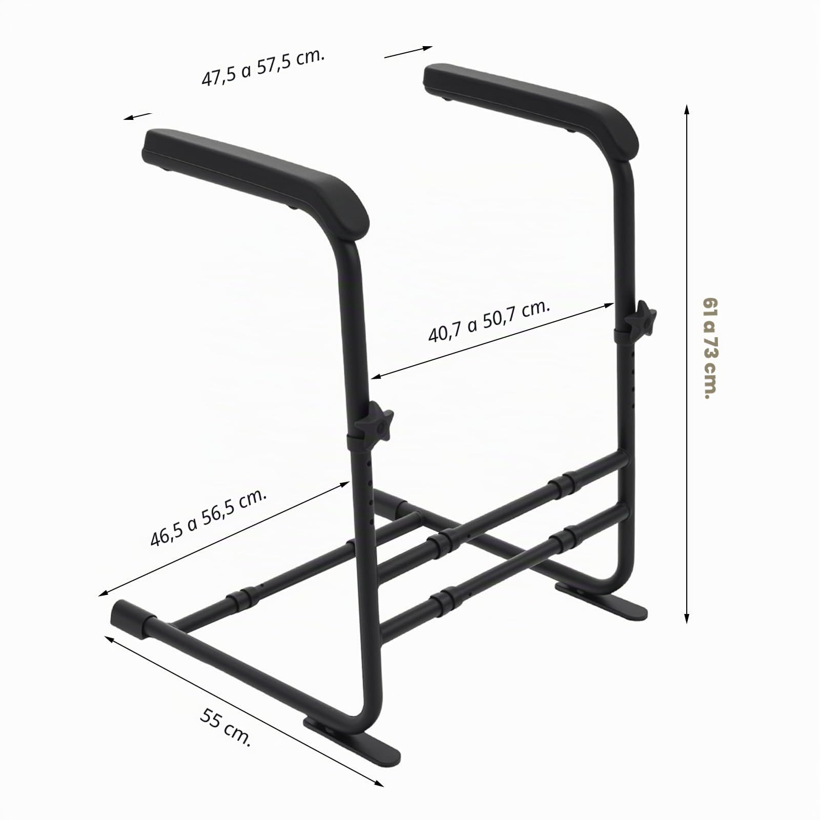 Ayuda para levantarse para sofá/cama/silla, 6 niveles de altura ajustable y ancho ajustable, ayuda de movilidad, para dormitorios, baños y salas de estar