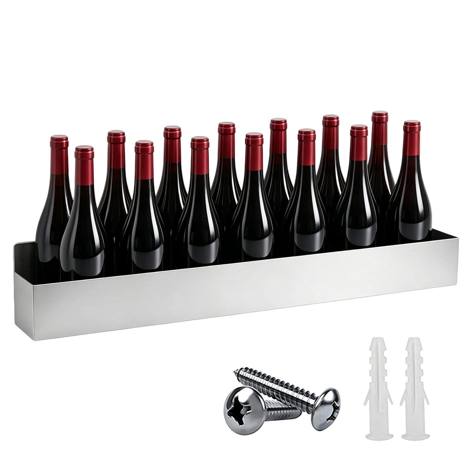 Single Speed Rail, Stainless Steel Heavy Duty Liquor Organizer, Bottle Rack