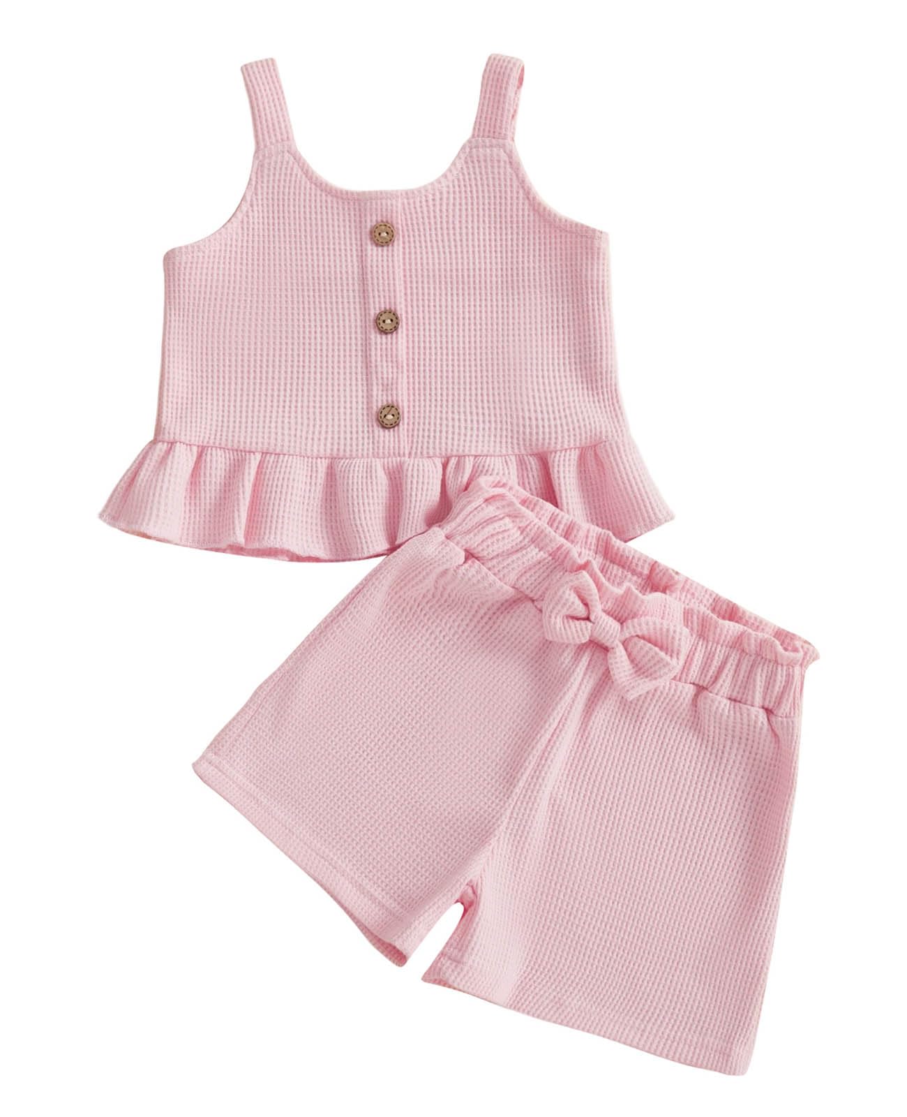 Toddler Baby Girl Summer Clothes Daisy Print Sleeveless Ruffled Tank Tops Bloomers Shorts Cute Baby Girl Outfit