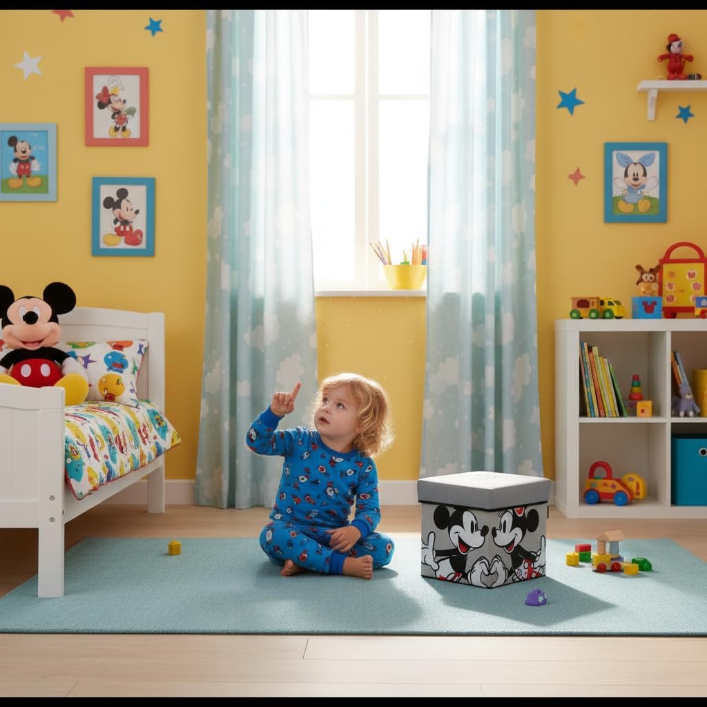 ARDITEX Minnie Folding Textile Storage Seat 30x30x30cm