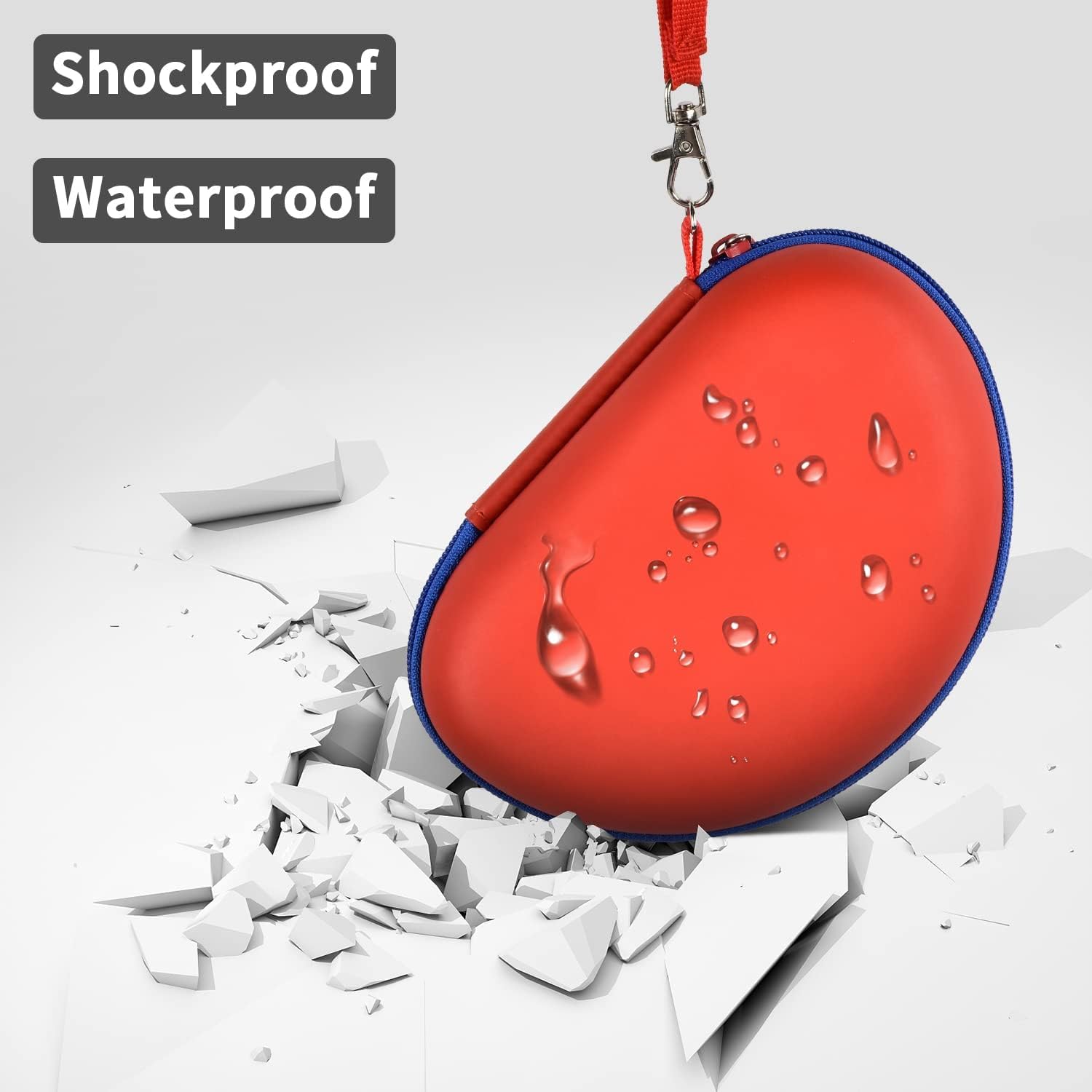 ANKHOH Case for eKids, for Beats Studio Pro, Solo3, Studio3, Solo2 Wireless Bluetooth Portable Headphones, Kids and Toddler Headband Storage Holder Bag Pouch (Box Only)-Red - Image 5