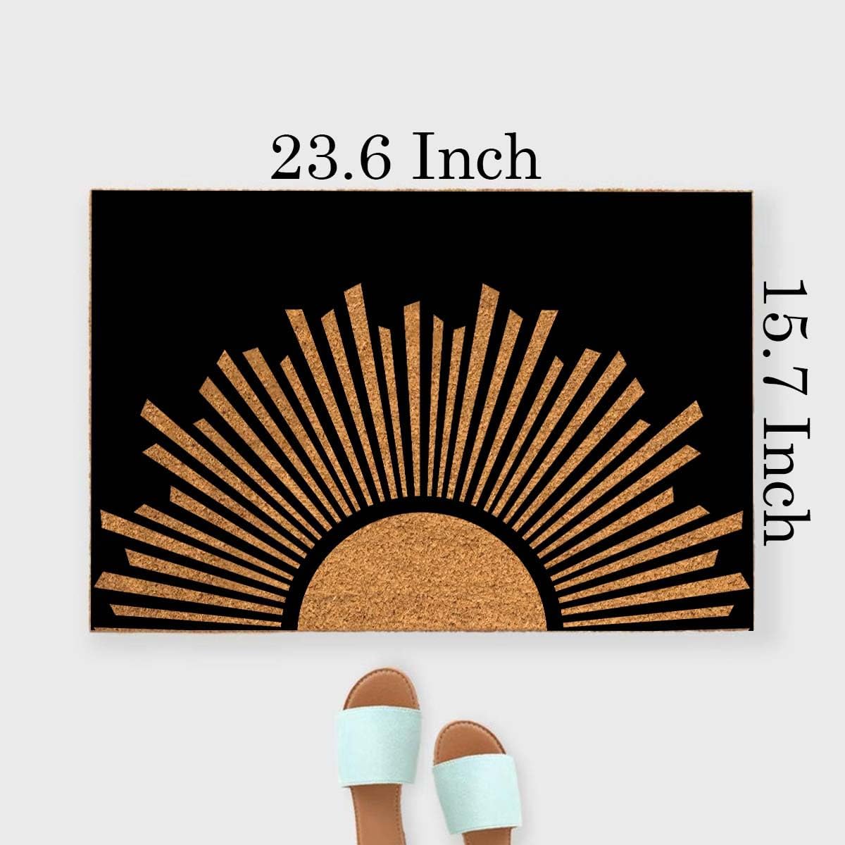 Funny Coir Doormat - Sunrise to Sunset Welcome Mat for Front Porch & Patio - Personalized Heavy-Duty Non-Slip Outdoor Coir Rug, 23.6x15.7 inch