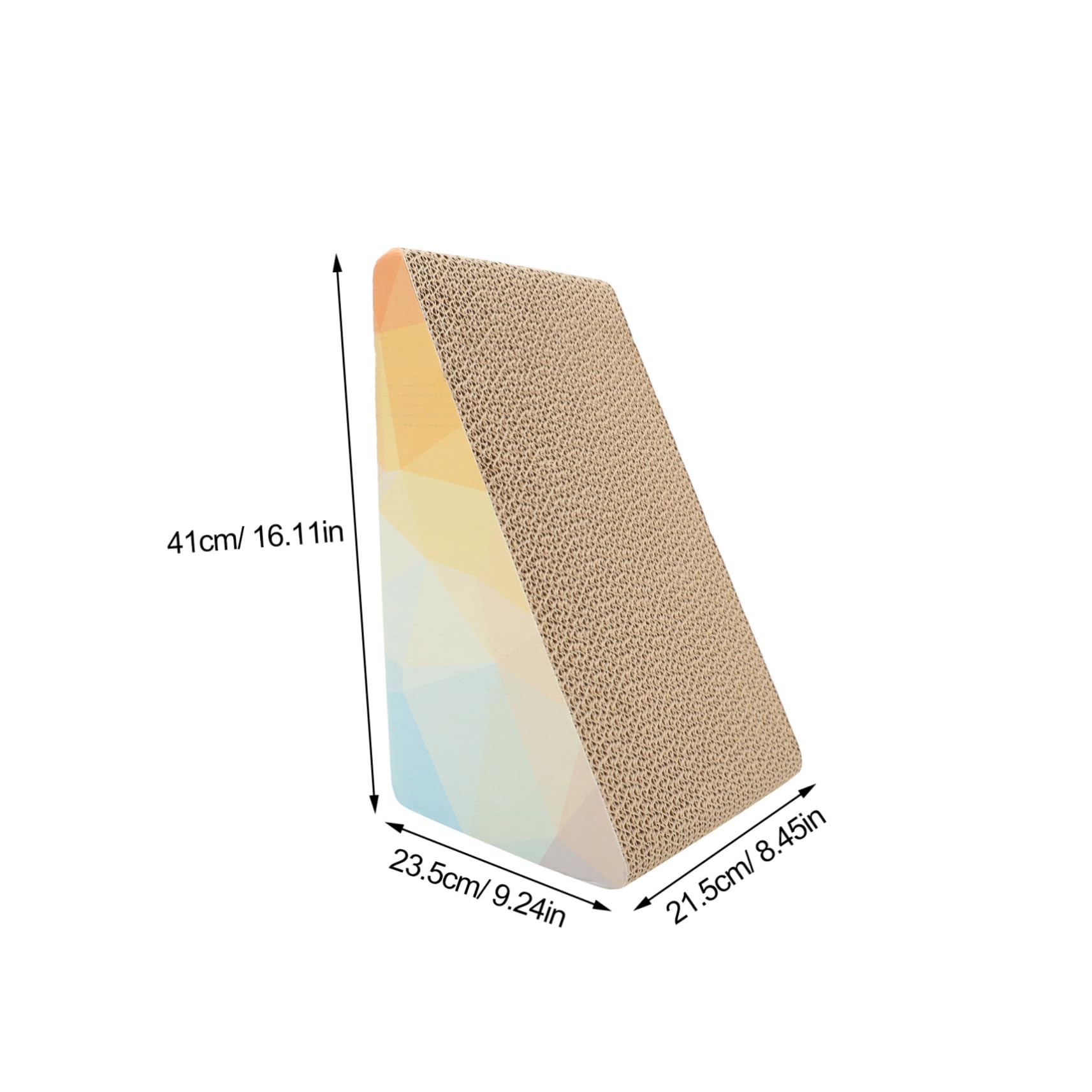 ifundom Cat Claw Plate Large Triangle Scratch Mat Corrugated Paper Cat Scratcher Wall Mount Pet Toys Random Color