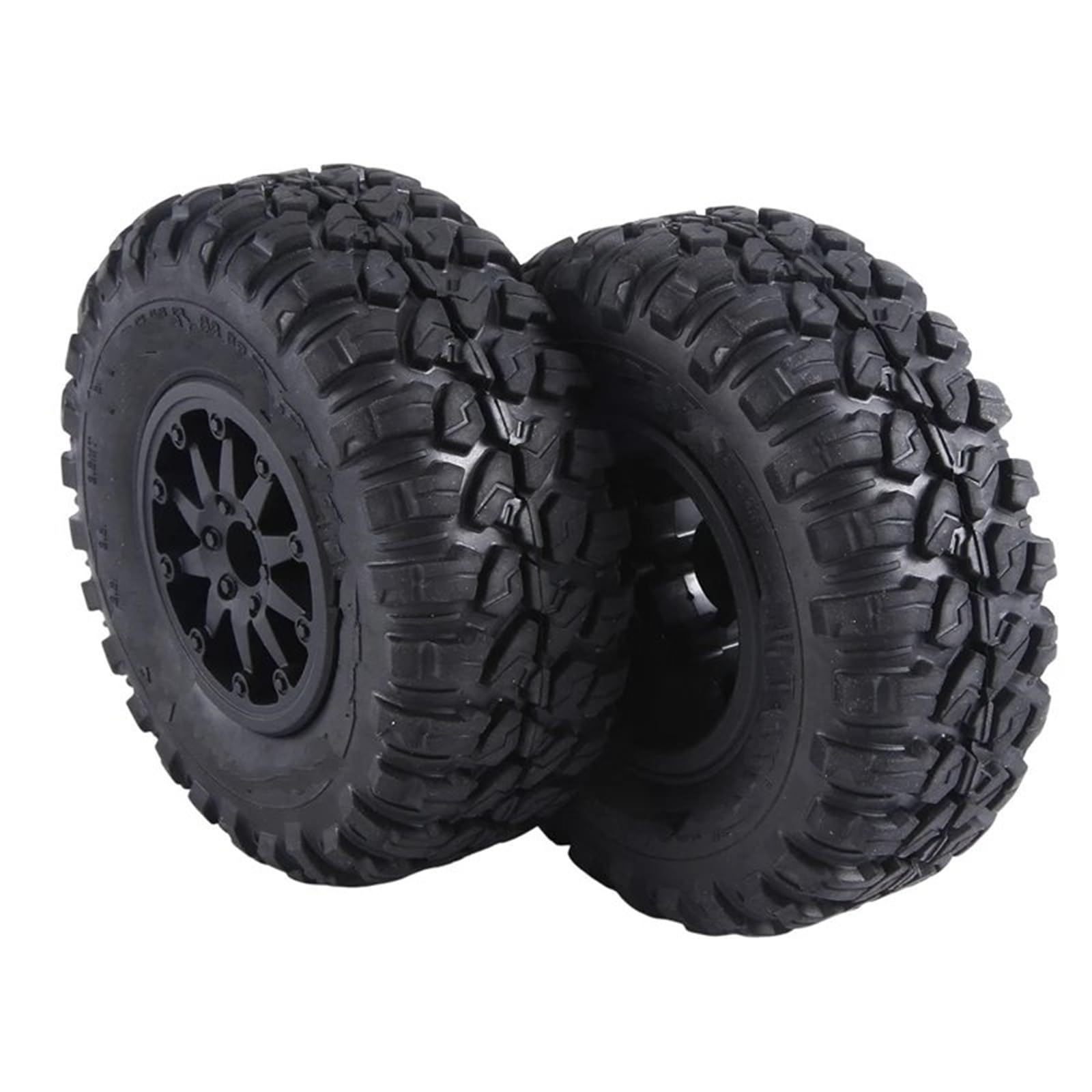 RC Pneus Jante Compatible avec Axial SCX10 RR10 1:10 RC Rock Crawler 4 Pièces 118X44mm 2.2 Pouces Pneus en Caoutchouc Et Jante De Roue À Billes en Plastique