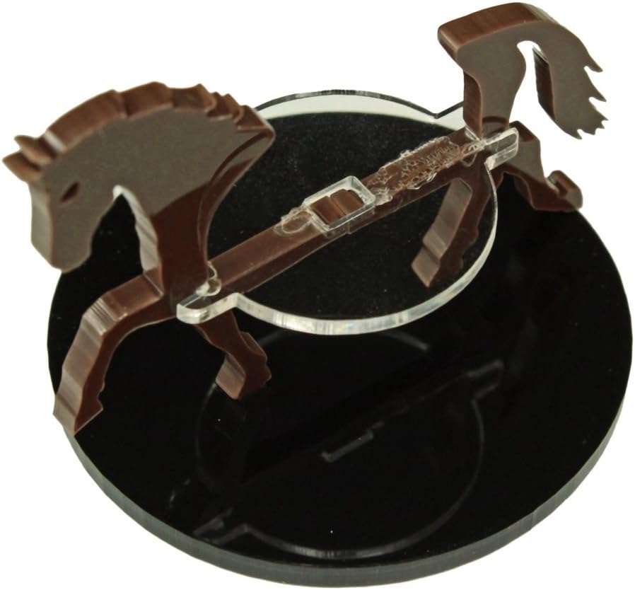 LITKO Horse Character Mount | Role Playing Games | Compatible with DND Pathfinder | (50mm Circular Base, Brown)