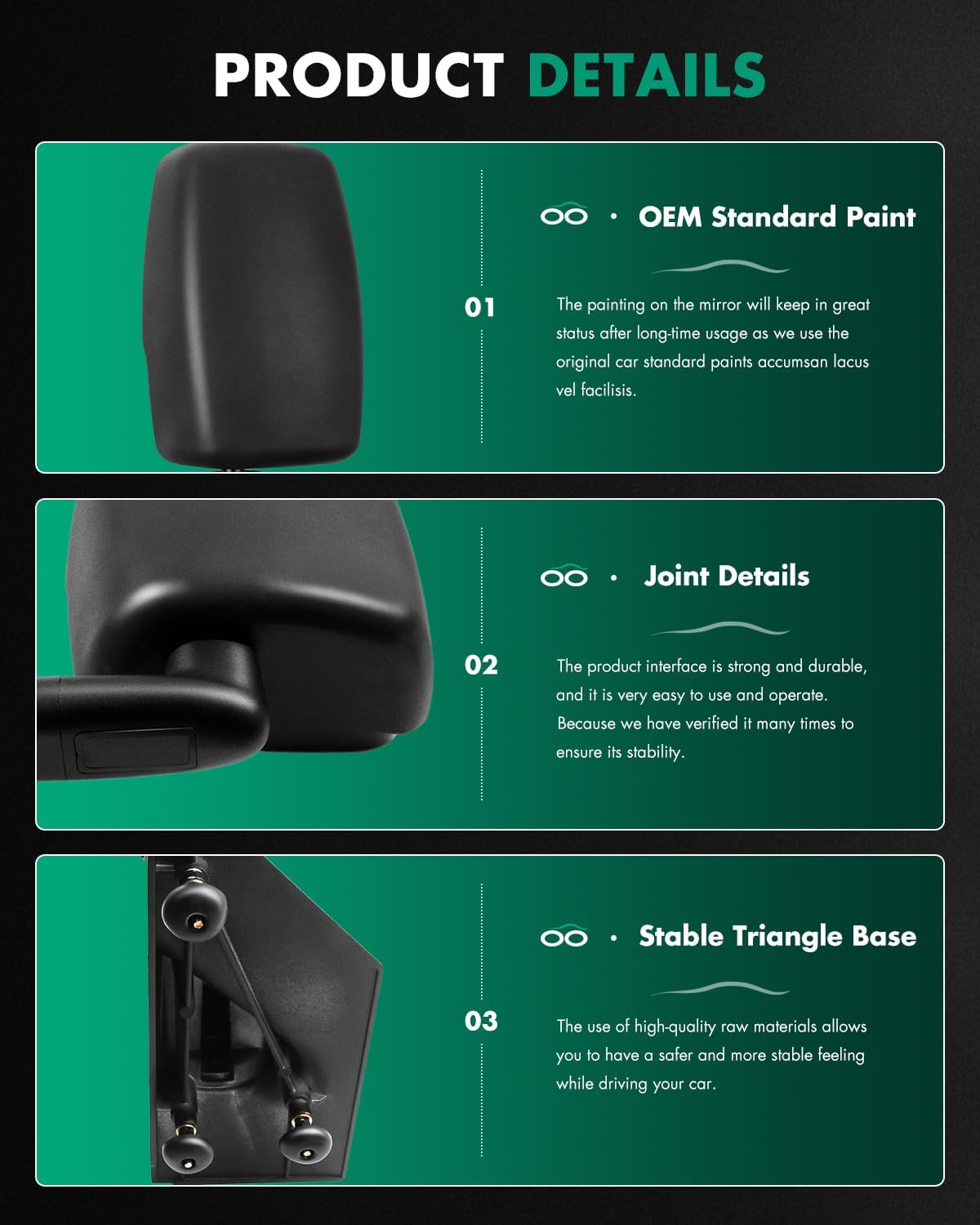 SCITOO Passenger Side View Mirror Fit For 2003-2011 For Chevy Express 1500 2500 3500 For GMC Savana 1500 2500 3500 Manual Fold Manual adjustment Right Outside Exterior Mirror GM1321426