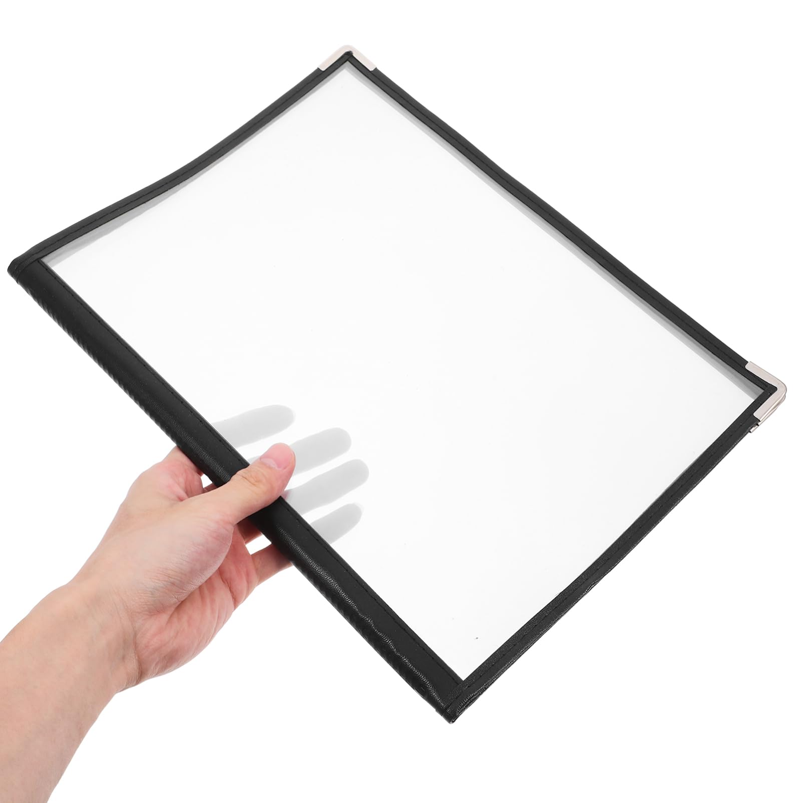 SOLUSTRE Bar Restaurant Folder Pvc Menu Holder 3 Pages 6 Sides Menu Book Protective