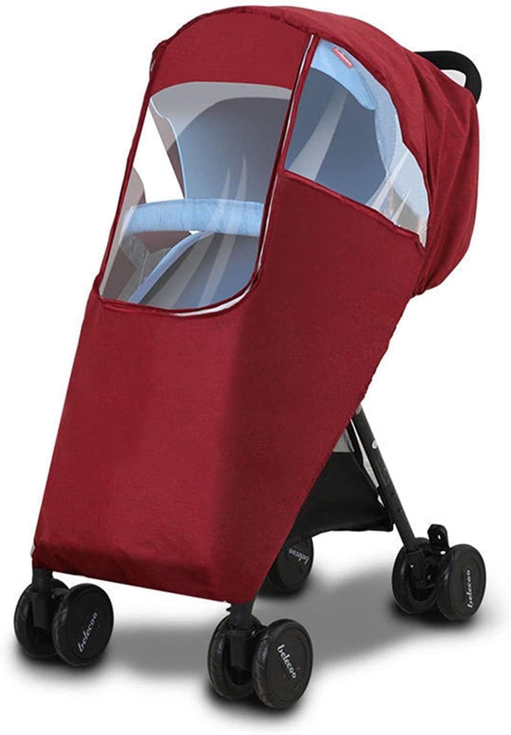 Universal Baby Stroller Rain Cover Waterproof - Weather Shield Waterproof Universal Large Transparent Window Thickened Warm Material for Pushchairs Accessories Strollers Raincoa