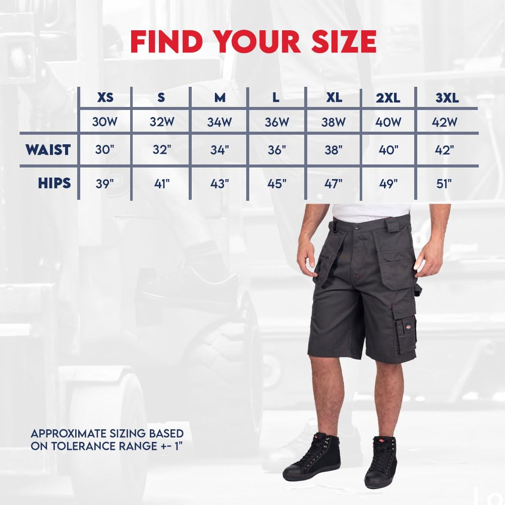 Lee Cooper pour des Hommes Holster Pocket & Multi Tool Pocket Cargo Sécurité au Travail Shorts
