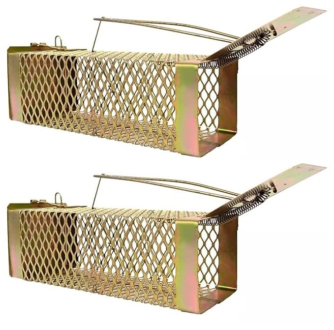 Image of Livshine Rat /Mouse /Rodent Small Trap Cage Rustic Copper (Diamond Trap Small, 2)