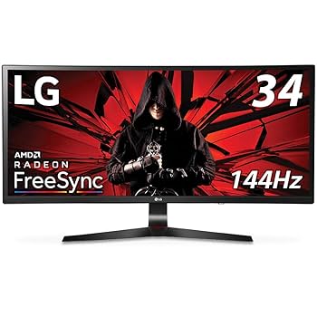 LGウルトラワイドモニター34UC70GA-B 34インチ 湾曲 IPS非光沢 144Hz対応 21:9曲面型ウルトラワイド™ゲーミングモニター