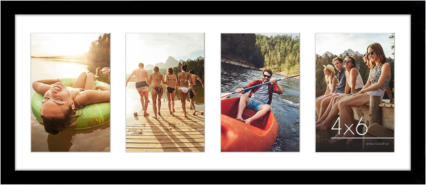 Americanflat 8x20 Panoramic Picture Frame in Black