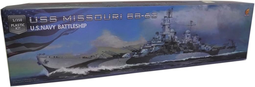 Very FIRE USS Missouri BB-63 U.S. Navy Battleship Model Kit, 1350 Scale, Plastic