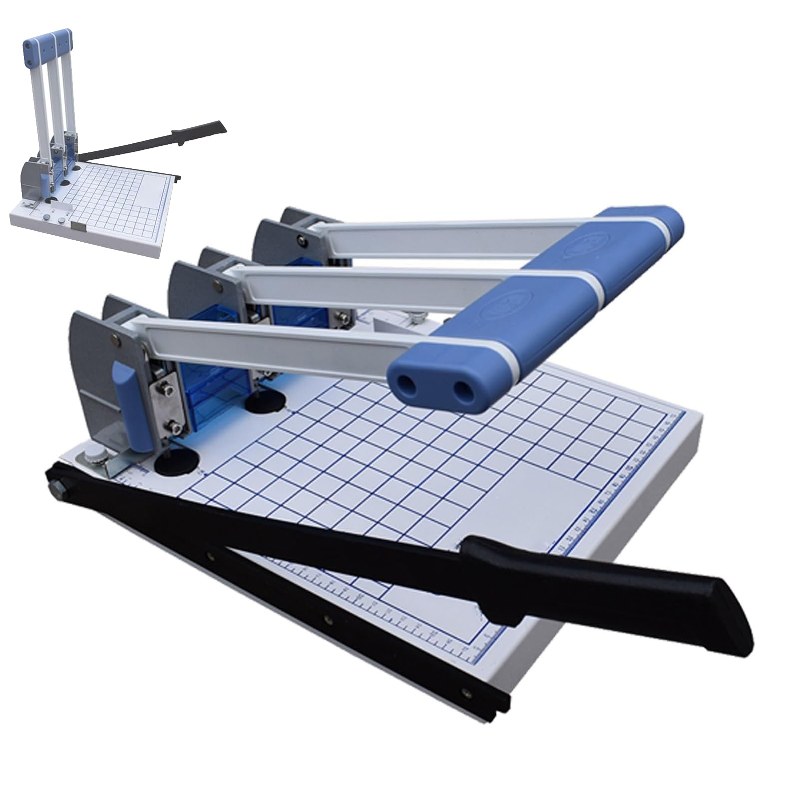 Perforatrice A4 resistente – Capacità di 150 fogli, righello di posizionamento regolabile e scatola per coriandoli, per ufficio, casa, archiviazione scolastica e organizzazione di documenti 4MM