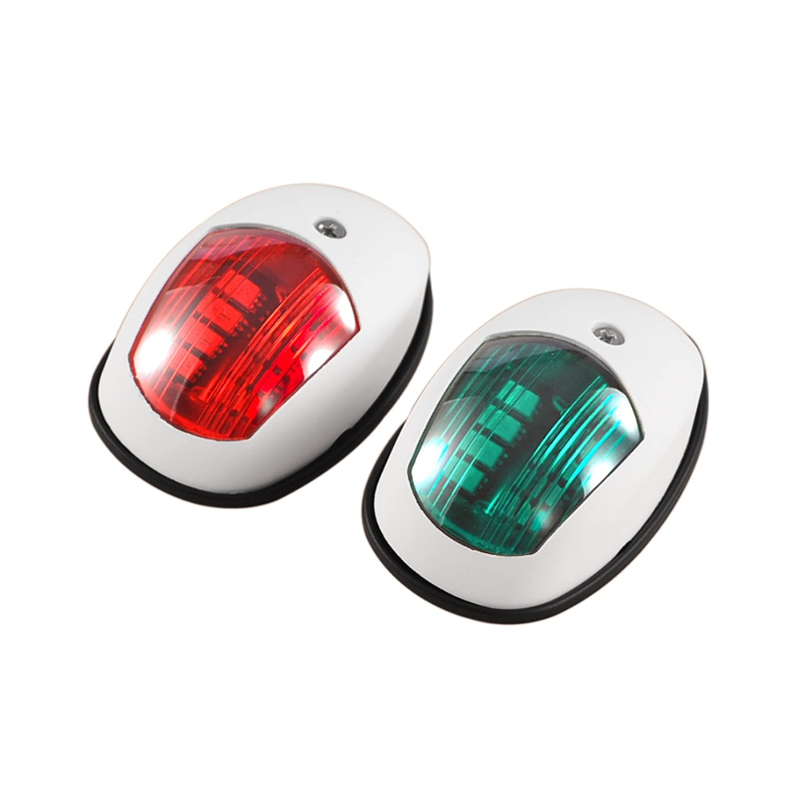 2pcs / set universale ABS LED. Lampada del segnale di avvertimento luminoso navigazione for la lampada yacht della barca marina Trailer rimorchio Van 10V-30V Per la navigazione e la pesca(White)