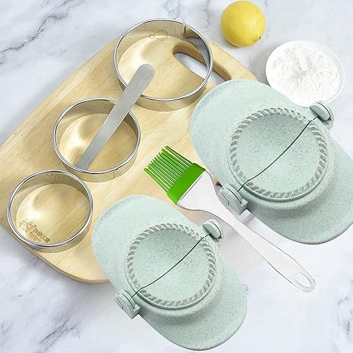 Miniatura 6 de Empanada Maker Press,Juego de moldes para bolas de masa con cortador de masa,Moldes de pastel de mano para hornear,Juego de moldes para bolas de
